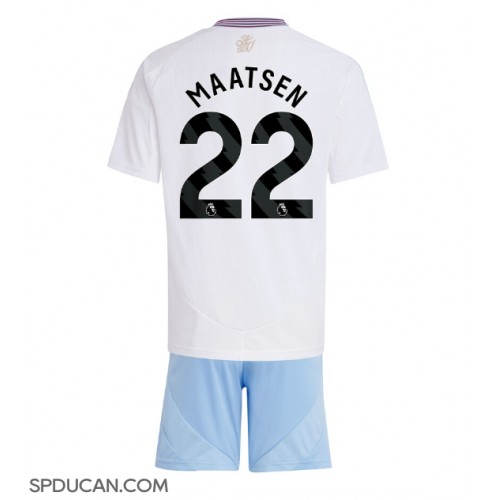 Dječji Nogometni Dres Aston Villa Ian Maatsen #22 Gostujuci 2024-25 Kratak Rukav (+ Kratke hlače)